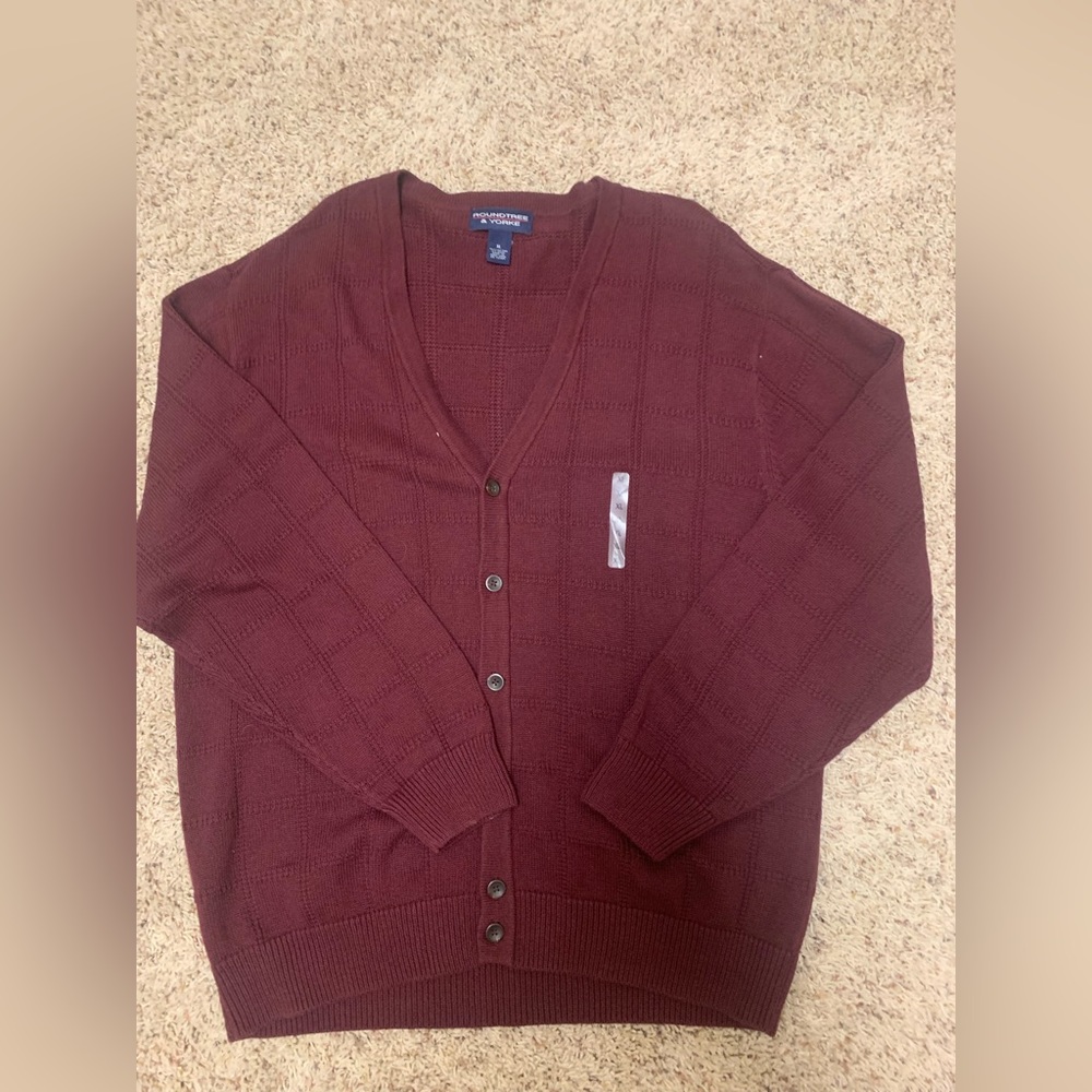 NWT Roundtree & Yorke Mens pullover size: XL Cardigan